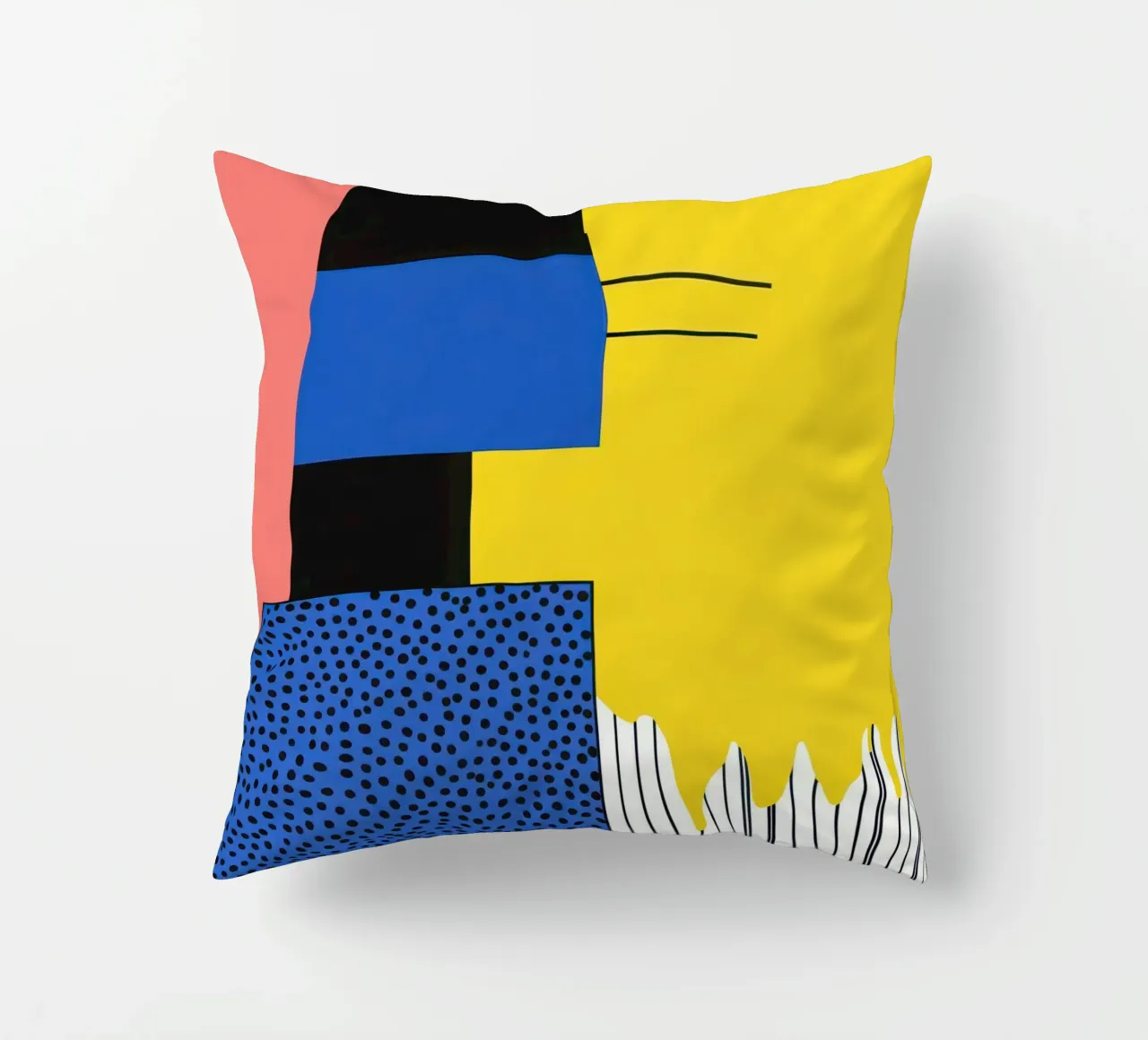 Composition Abstraite aux Points coussin de Geometric