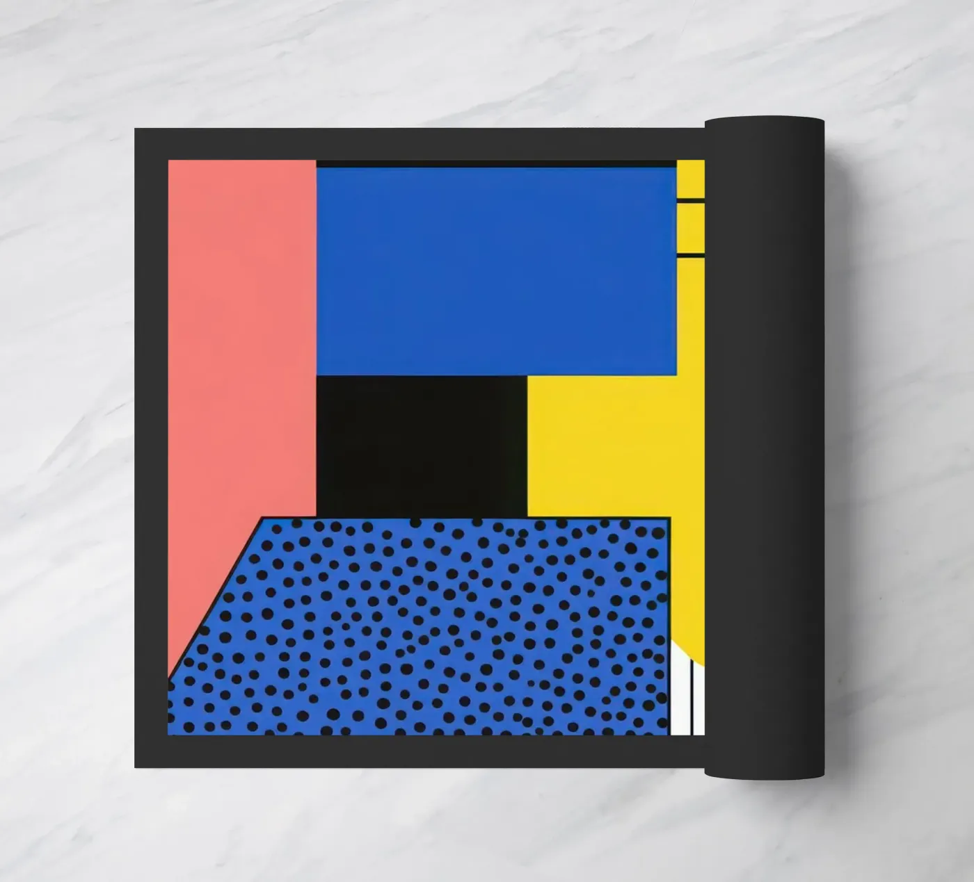 Abstract composition with dots deurmat van Geometric