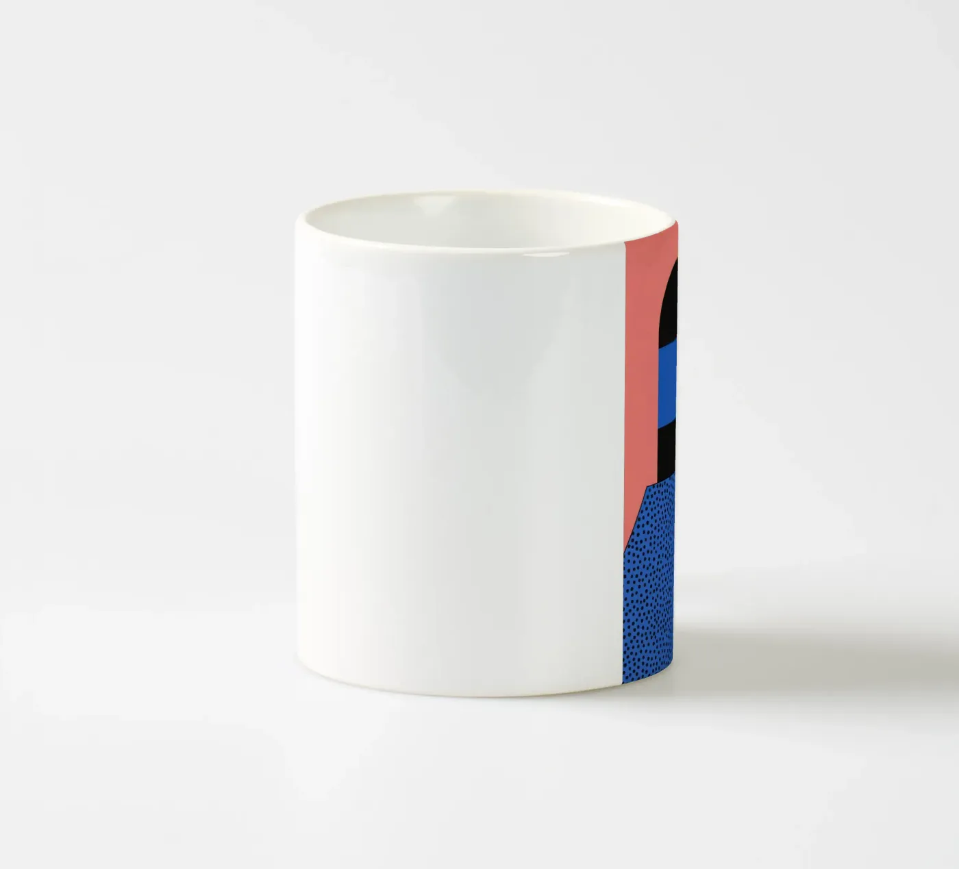 Abstract composition with dots ceramic mug by Geometric