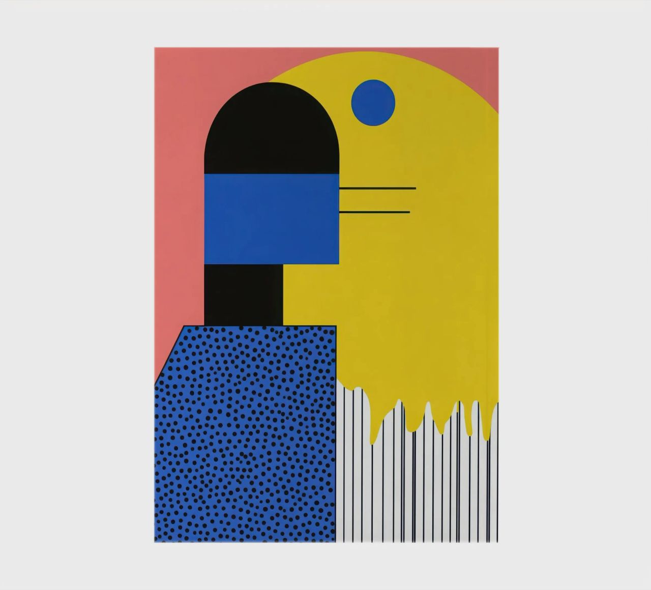 Abstract composition with dots notebook by Geometric