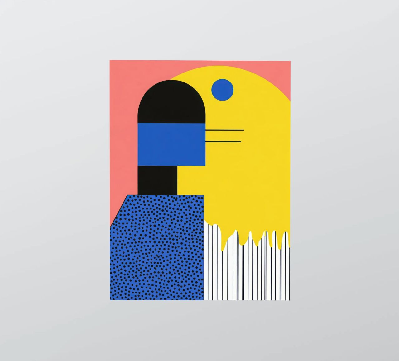 Abstract composition with dots sticker by Geometric