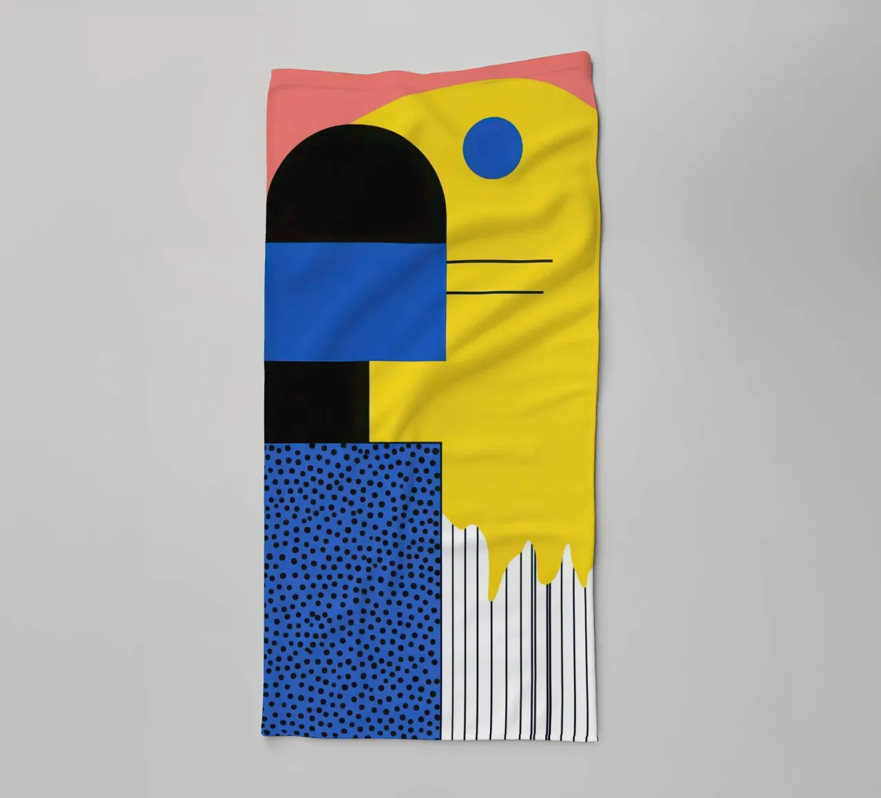 Abstract composition with dots towel by Geometric