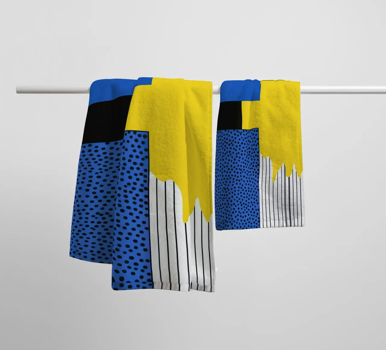 Abstract composition with dots towel by Geometric