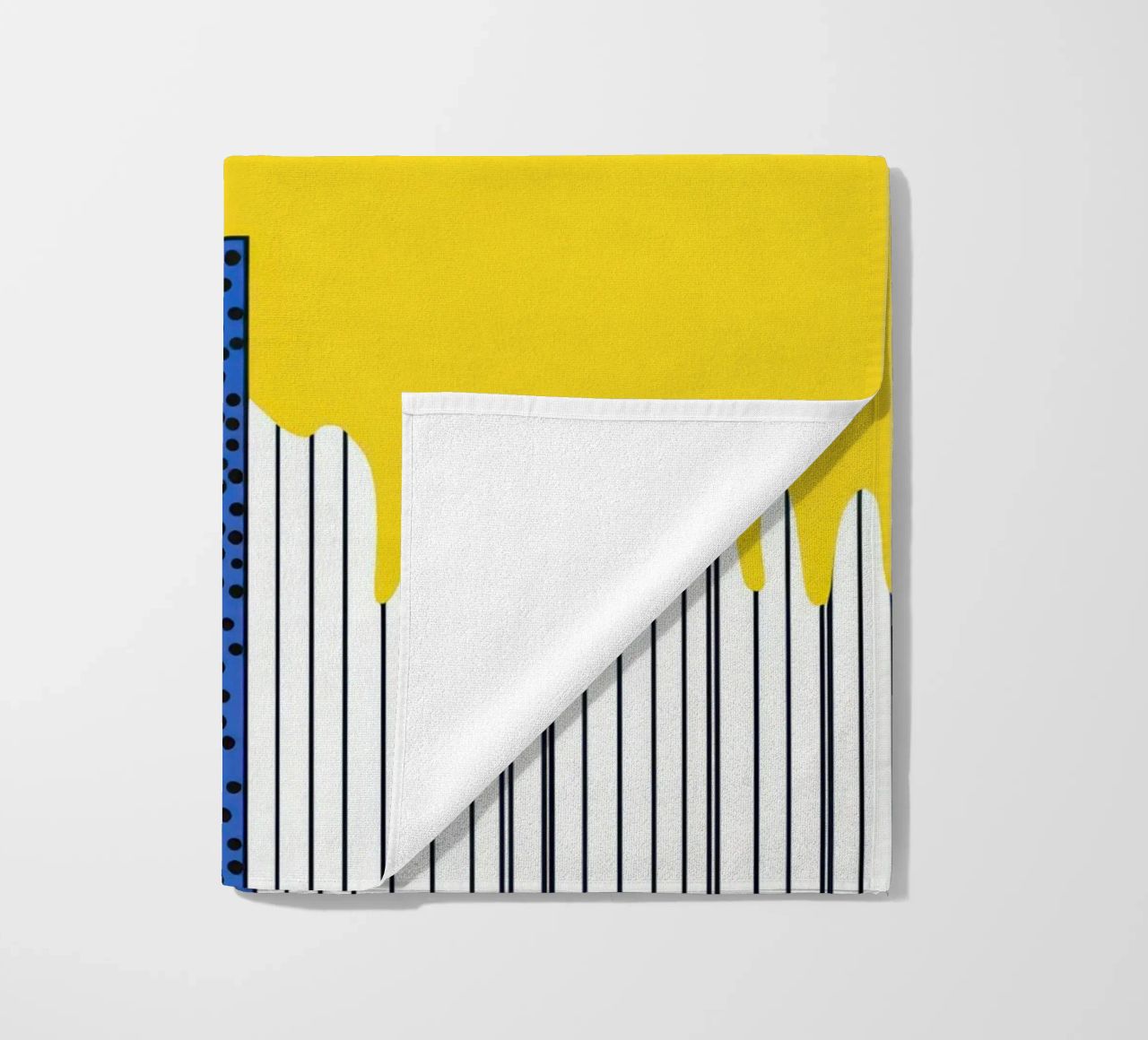 Abstract composition with dots beach towel by Geometric