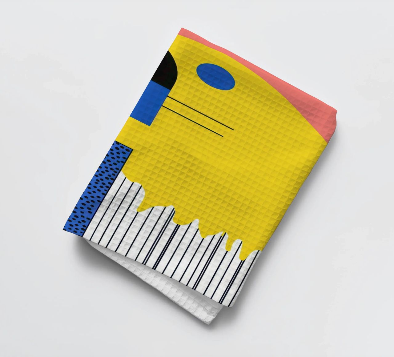 Abstract composition with dots tea towel by Geometric