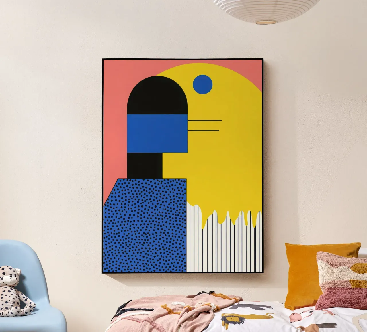 Composition Abstraite aux Points plexiglas de Geometric