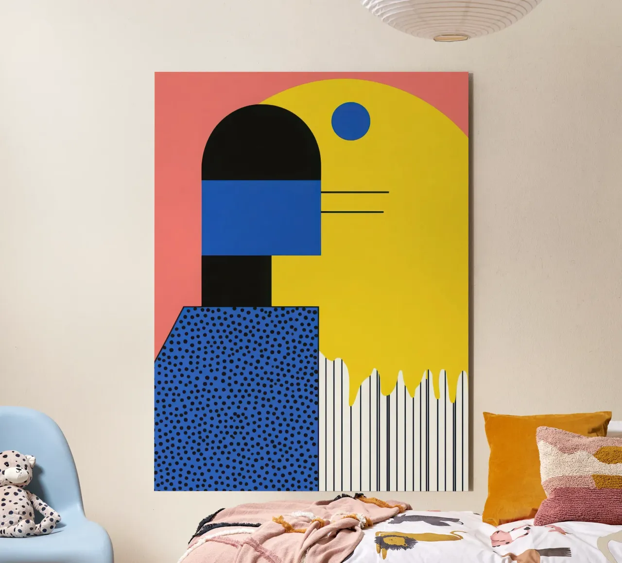 Abstract composition with dots alu-dibond by Geometric