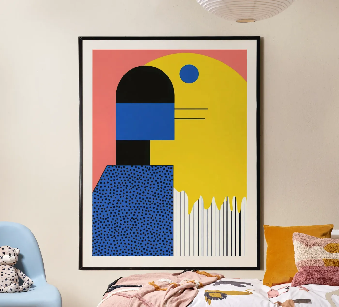 Abstrakte Komposition mit Punkten Poster von Geometric