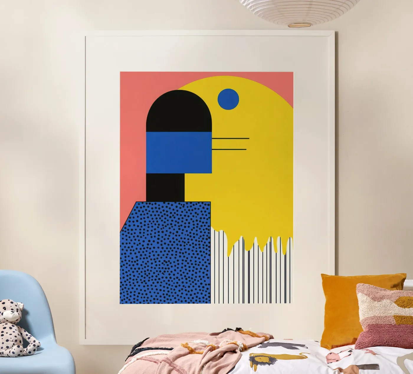 Abstrakte Komposition mit Punkten Poster von Geometric