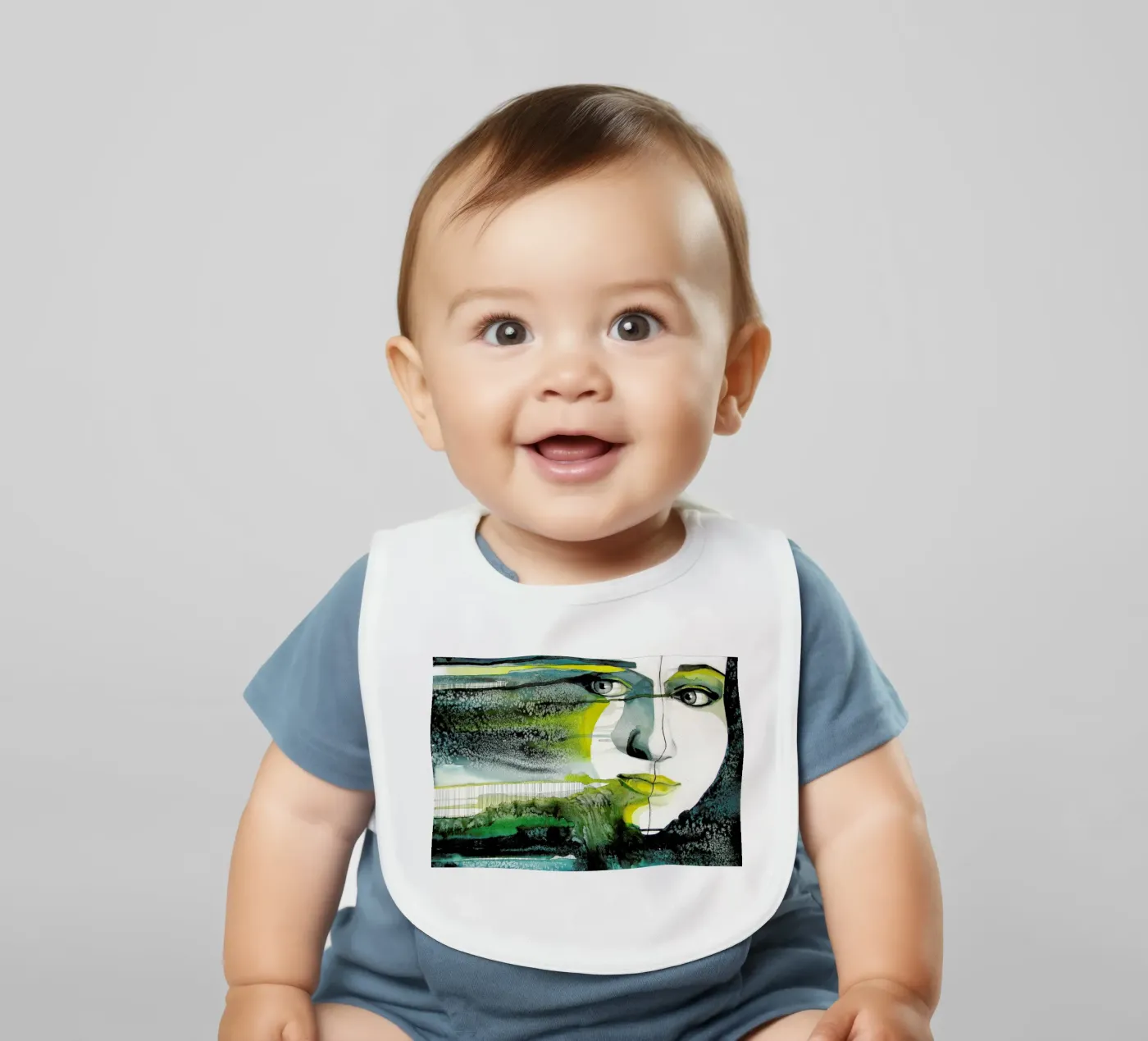 Memories baby bib by Rebekka