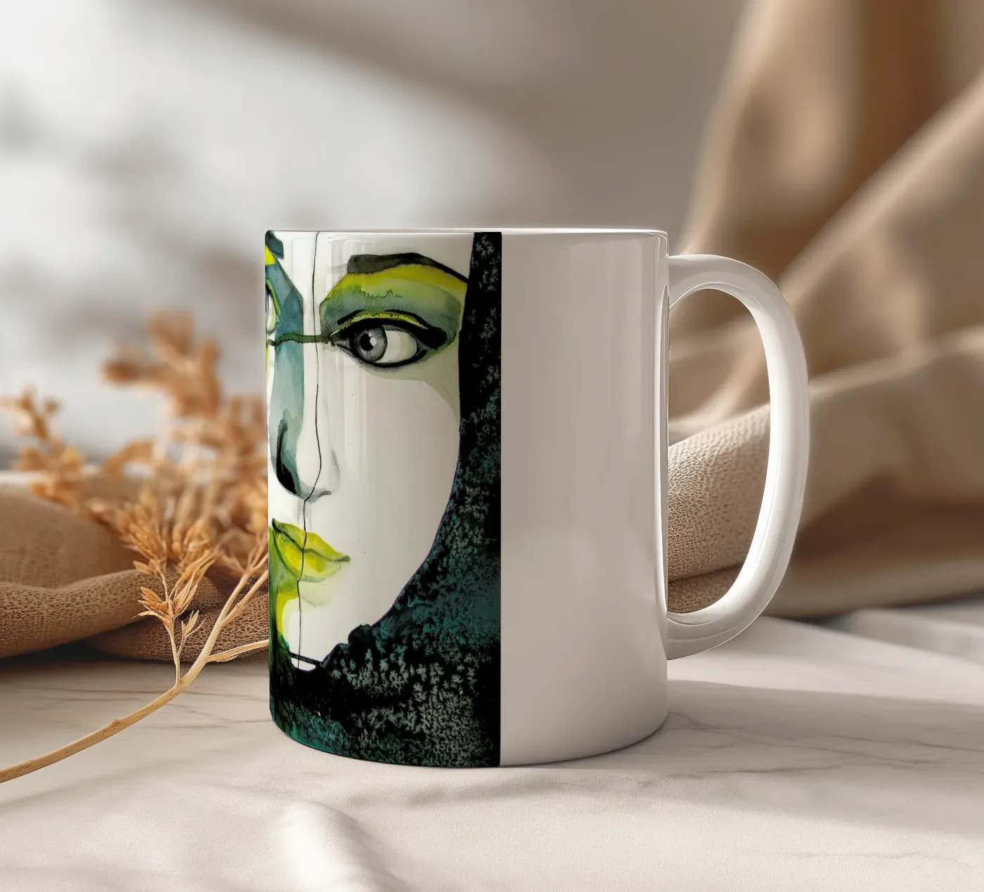 Memories ceramic mug by Rebekka