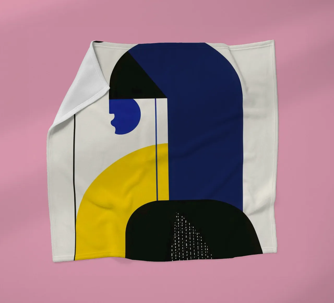 Nocturnal Geometry fleece blanket by Geometric