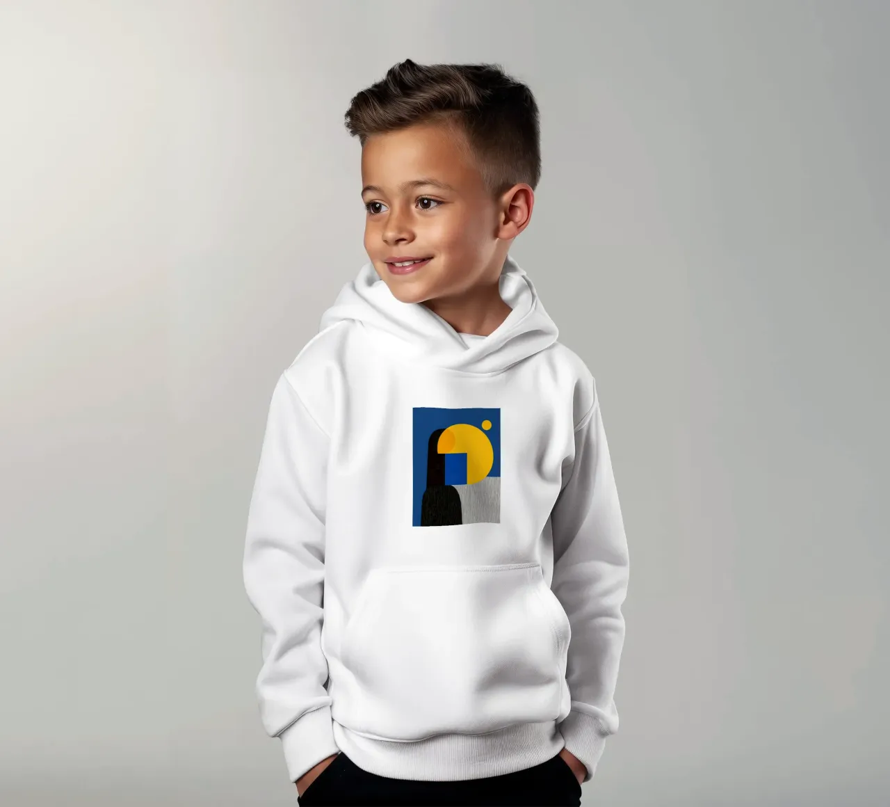 Geometric Sun kids hoodie by Geometric