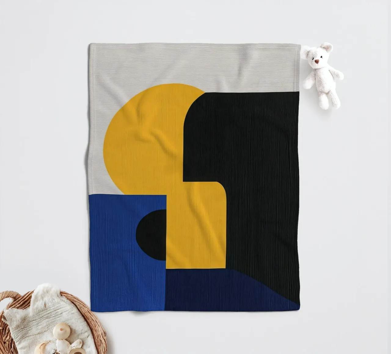 Composition Moderne Fleecedecke von Geometric