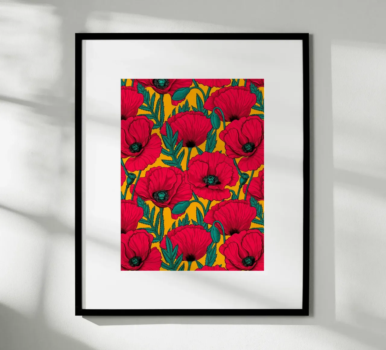 Giardino dei papaveri rossi poster da Painted Nature