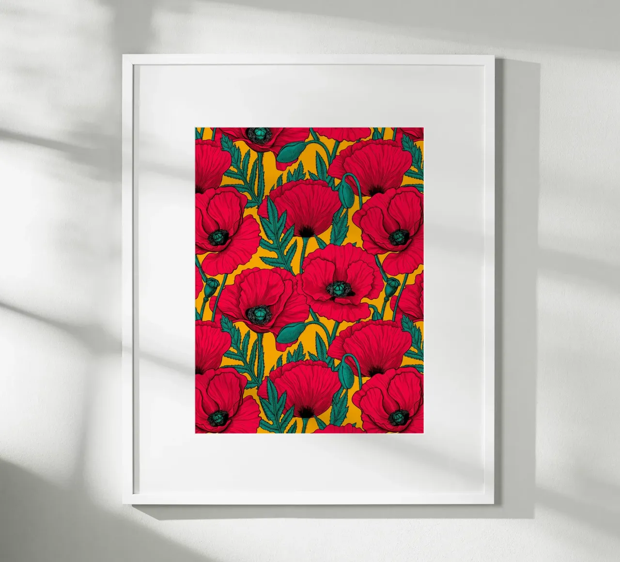 Giardino dei papaveri rossi poster da Painted Nature