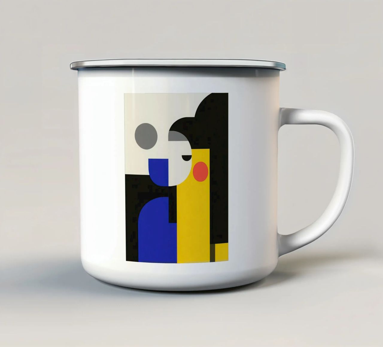 Visage Abstrait tazza in smalto da Geometric