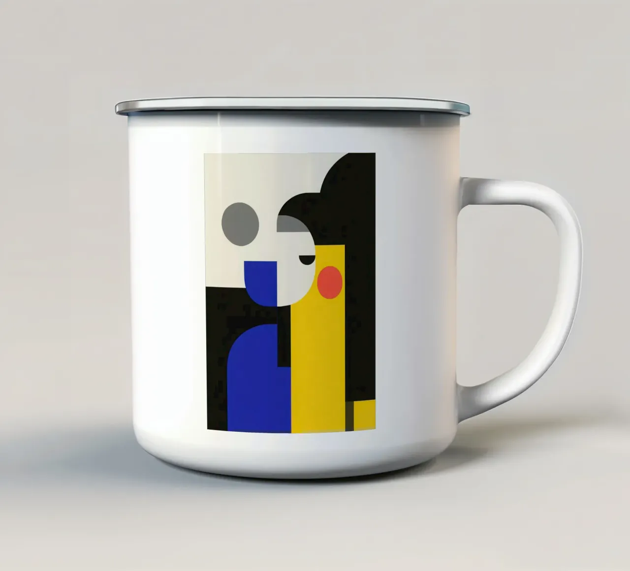 Visage Abstrait tazza in smalto da Geometric