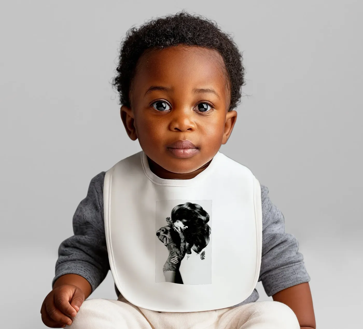 Bear 2 baby bib by Jenny Liz Rome
