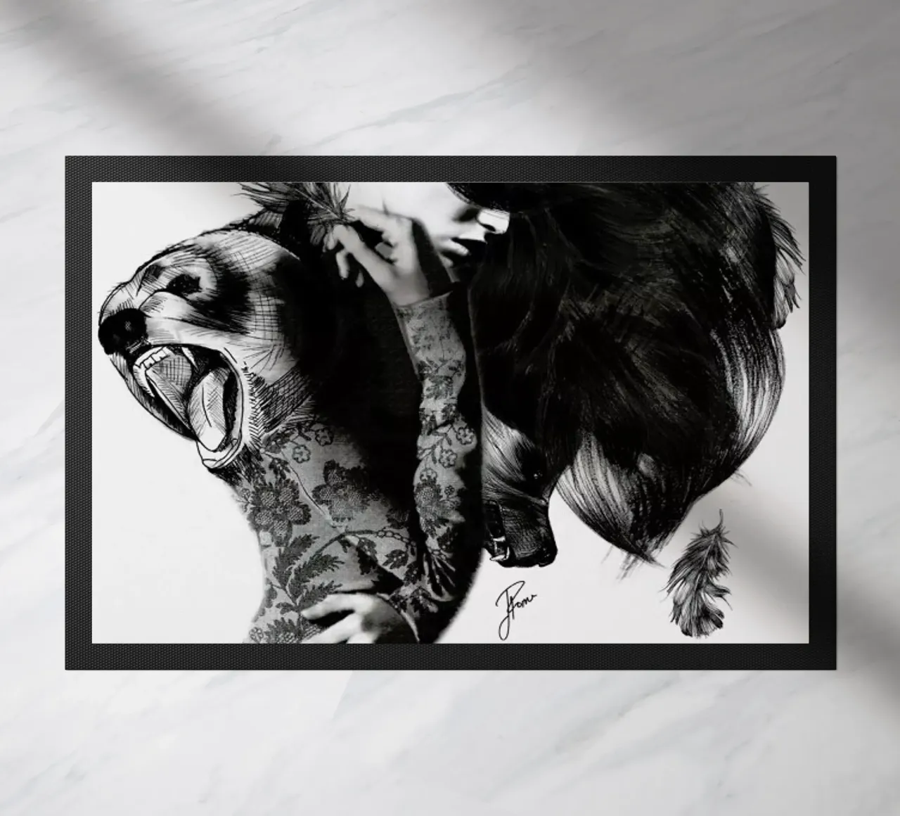 Bear 2 deurmat van Jenny Liz Rome