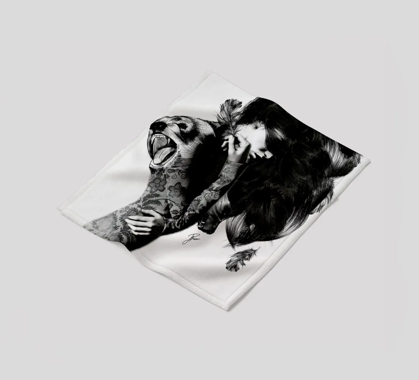 Bear 2 fleecedeken van Jenny Liz Rome