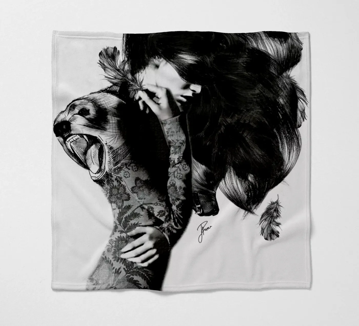 Bear 2 fleecedeken van Jenny Liz Rome