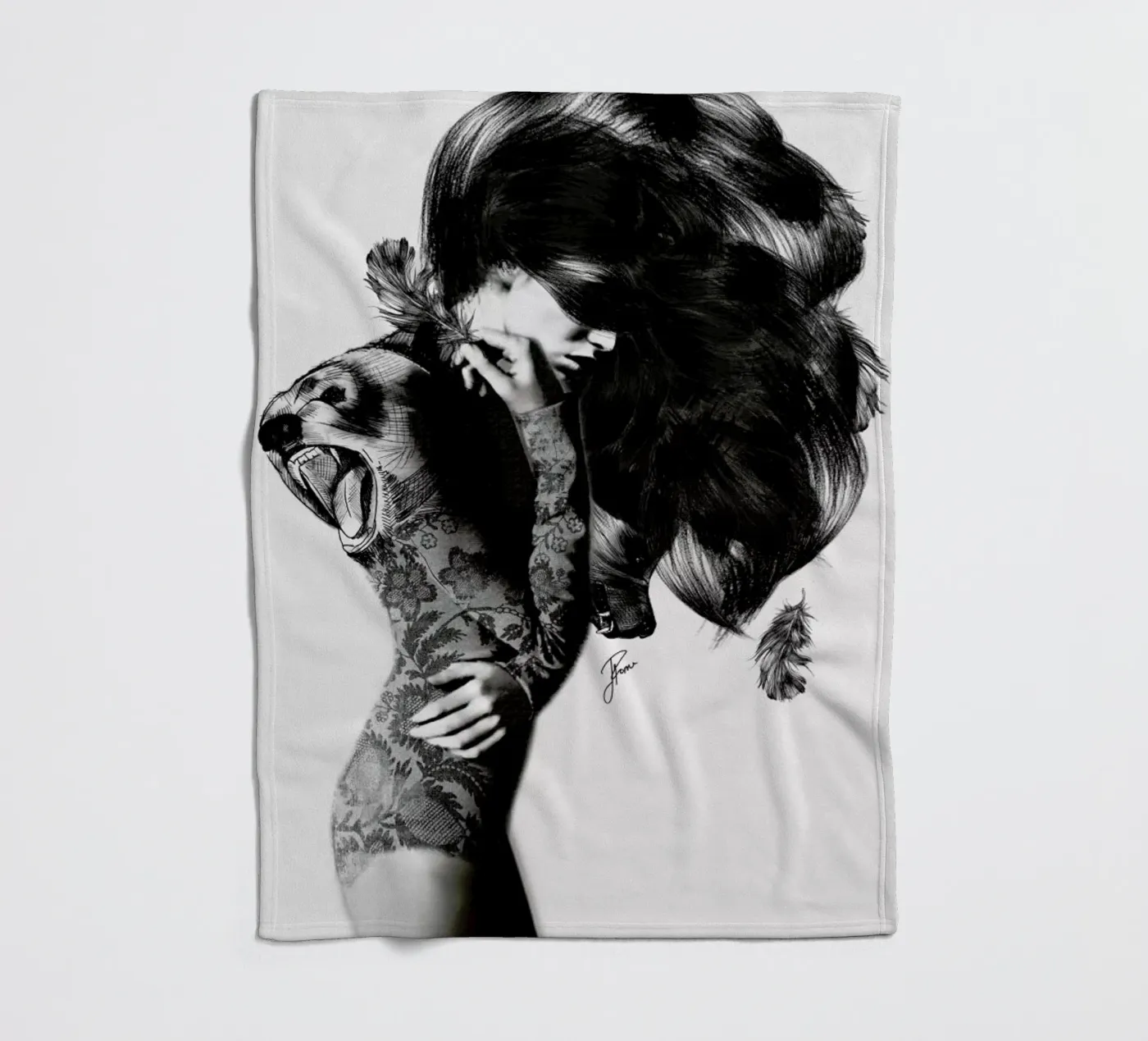 Bear 2 fleecedeken van Jenny Liz Rome