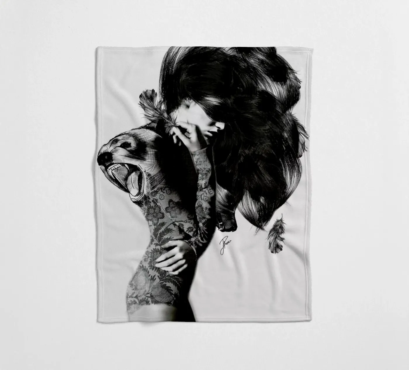 Bear 2 fleecedeken van Jenny Liz Rome