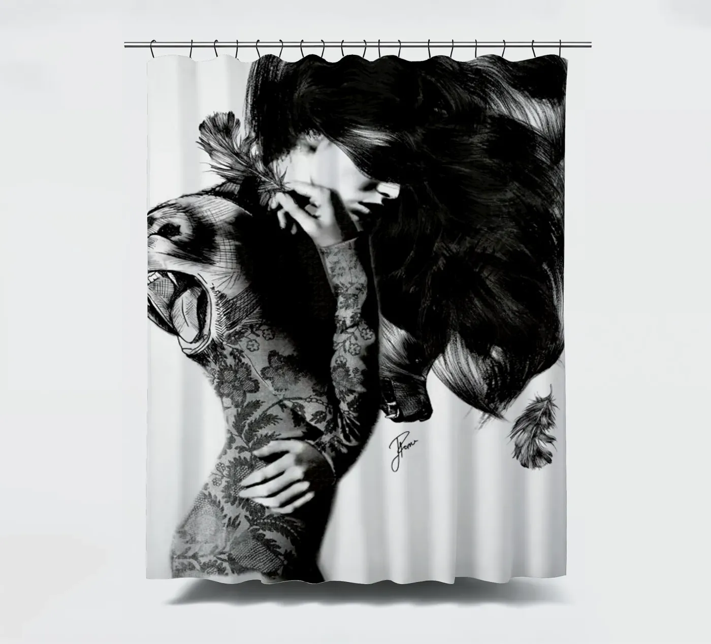 Bear 2 Duschvorhang von Jenny Liz Rome