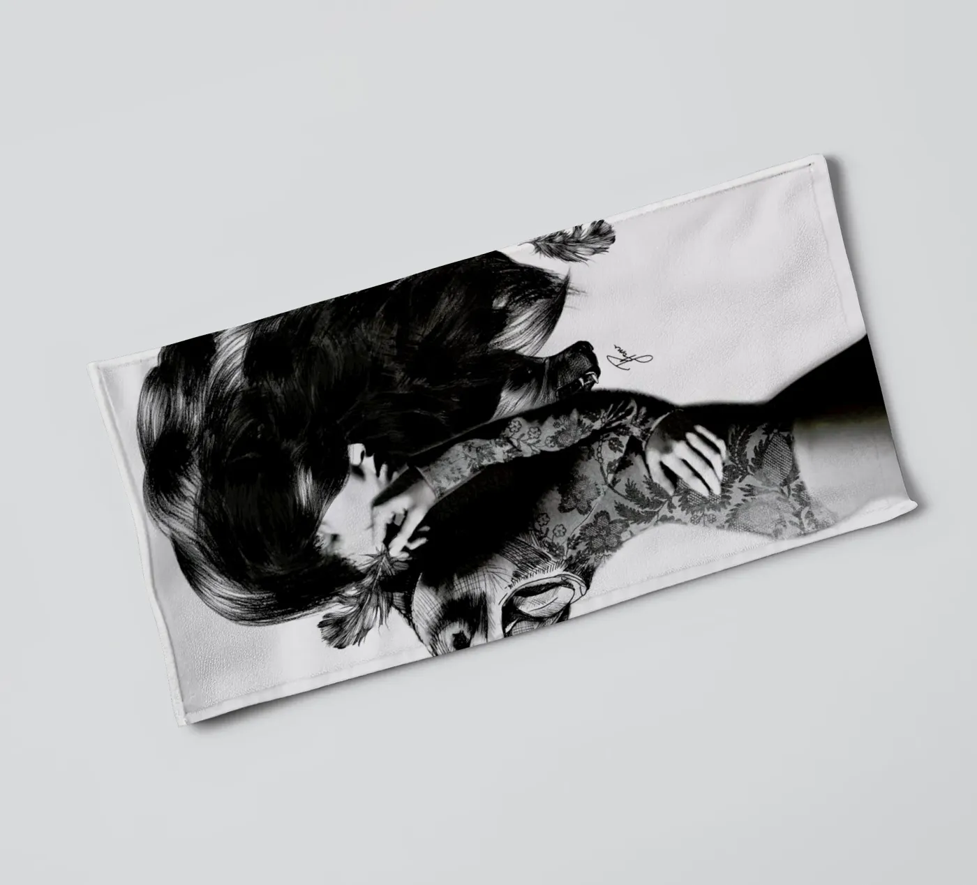 Bear 2 badhanddoek van Jenny Liz Rome