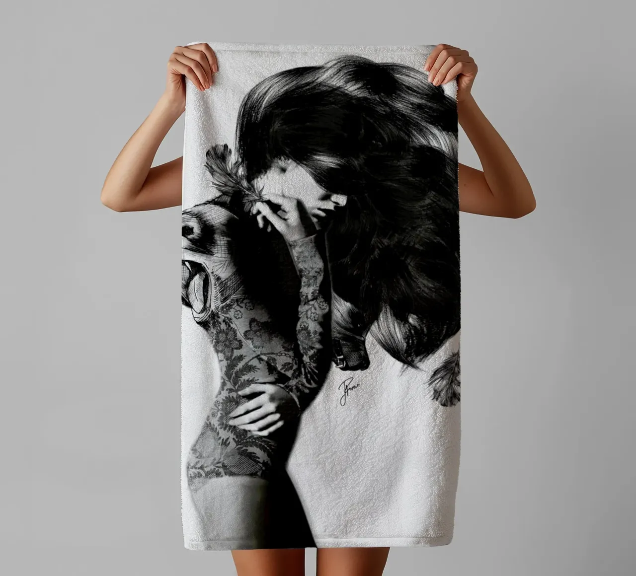 Bear 2 towel by Jenny Liz Rome