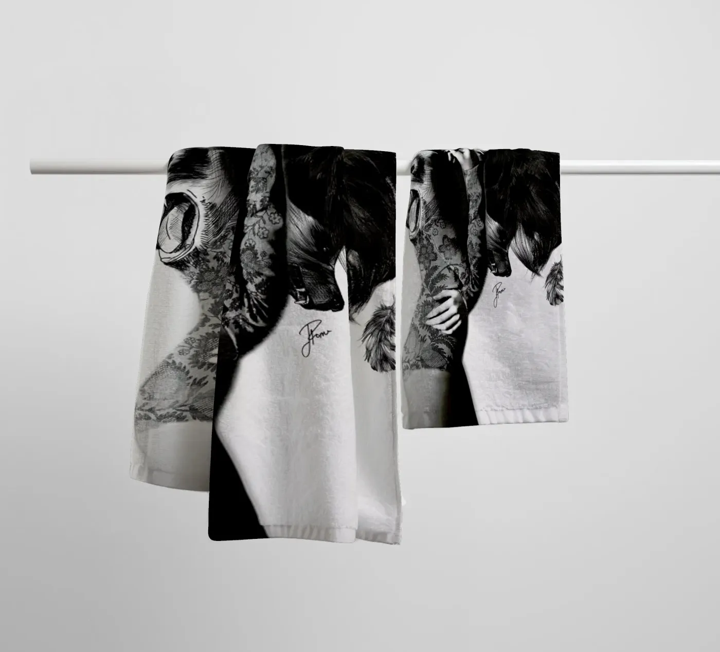 Bear 2 badhanddoek van Jenny Liz Rome