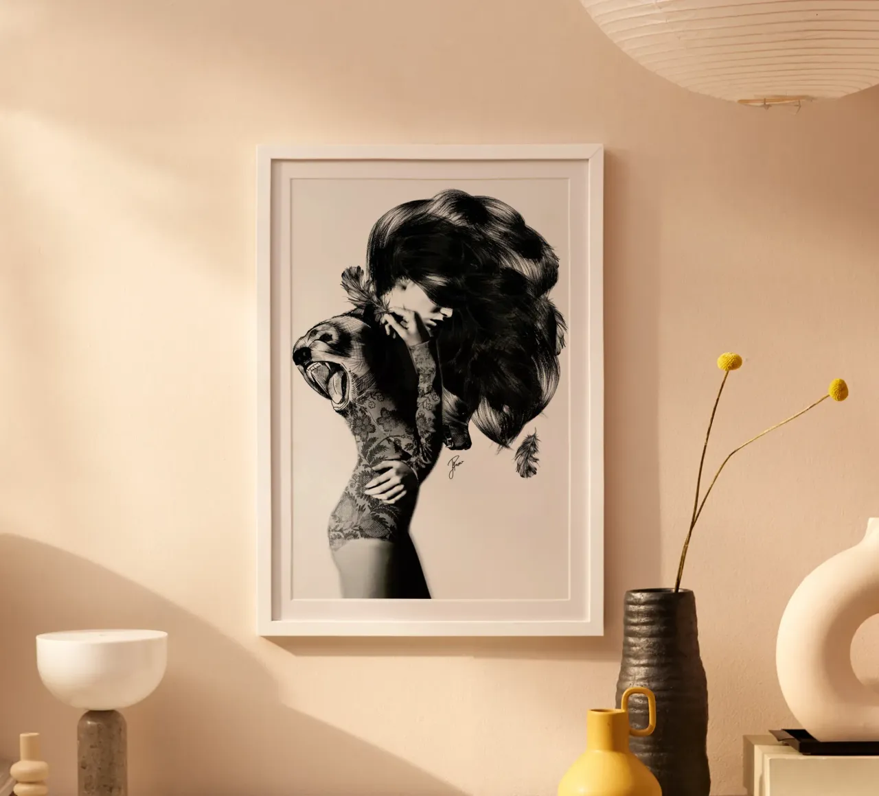 Bear 2 poster con telaio in plastica da Jenny Liz Rome