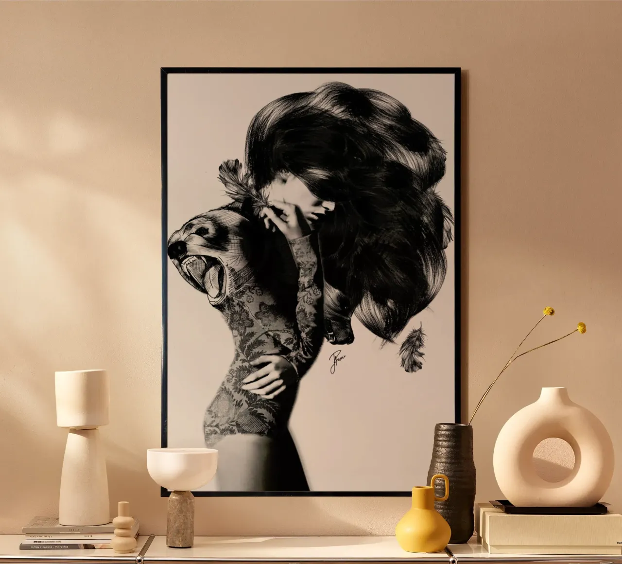 Bear 2 poster con telaio in plastica da Jenny Liz Rome