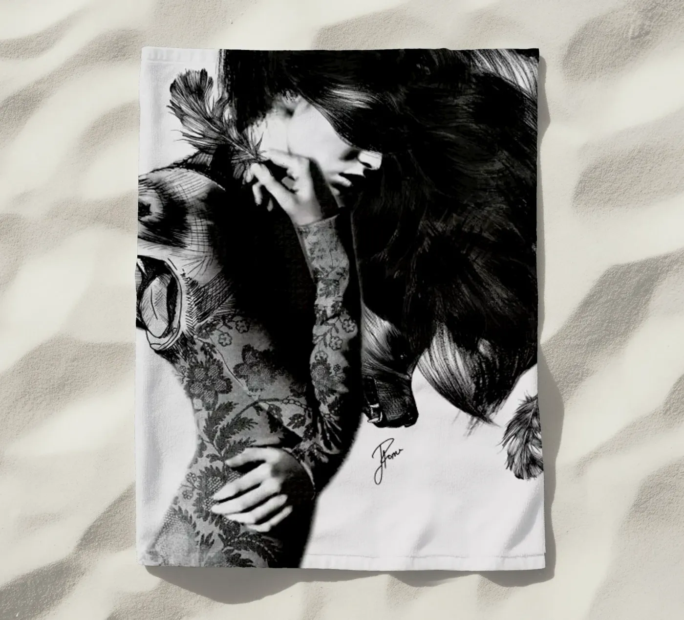 Bear 2 serviette de plage de Jenny Liz Rome