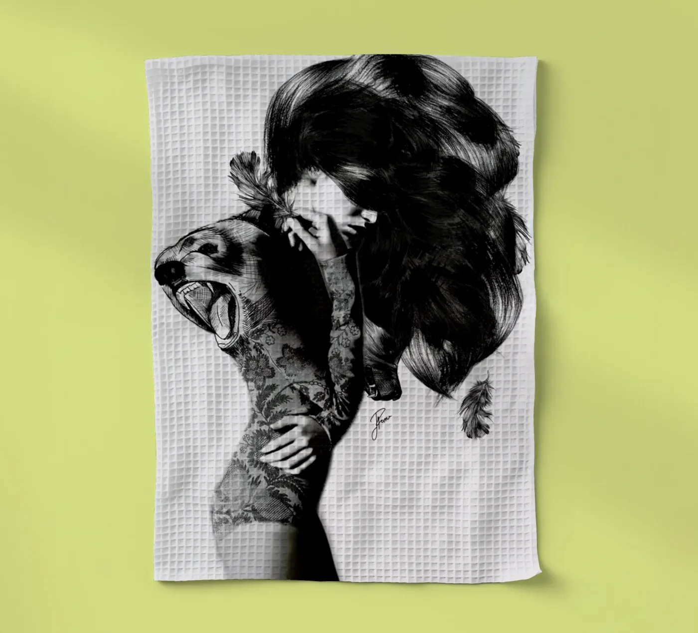 Bear 2 torchon de Jenny Liz Rome