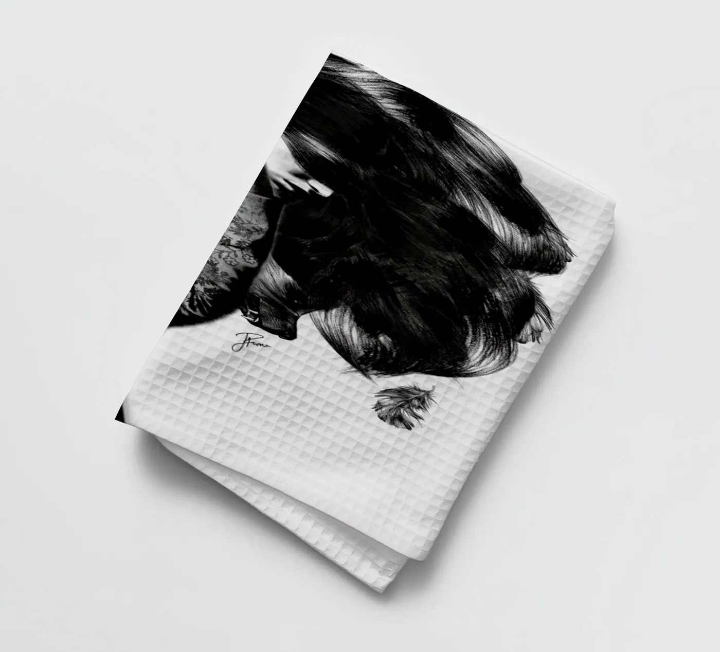Bear 2 tea towel by Jenny Liz Rome