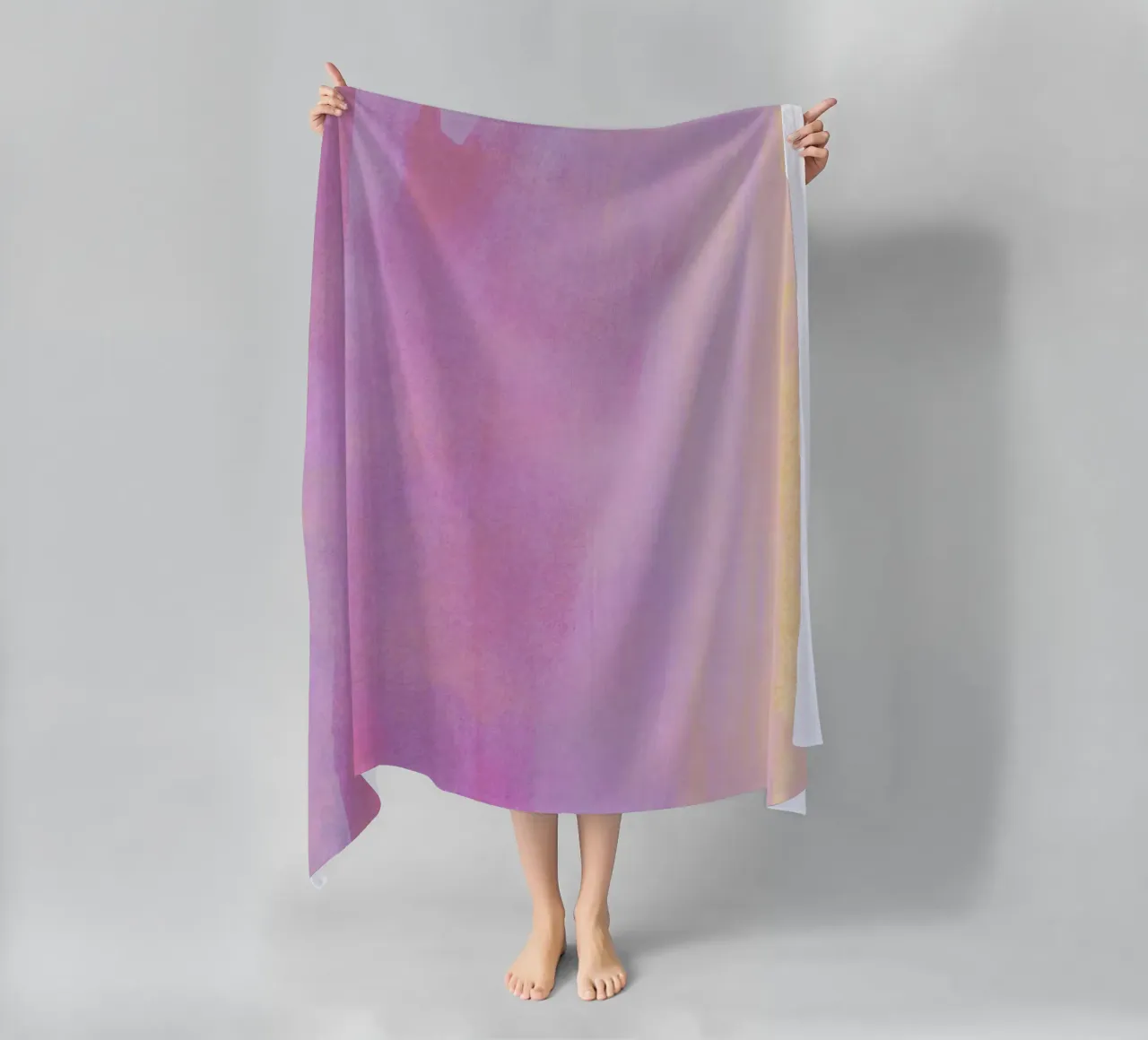 Minimal Abstract Lilac Colorfield 01 beach towel by amini54