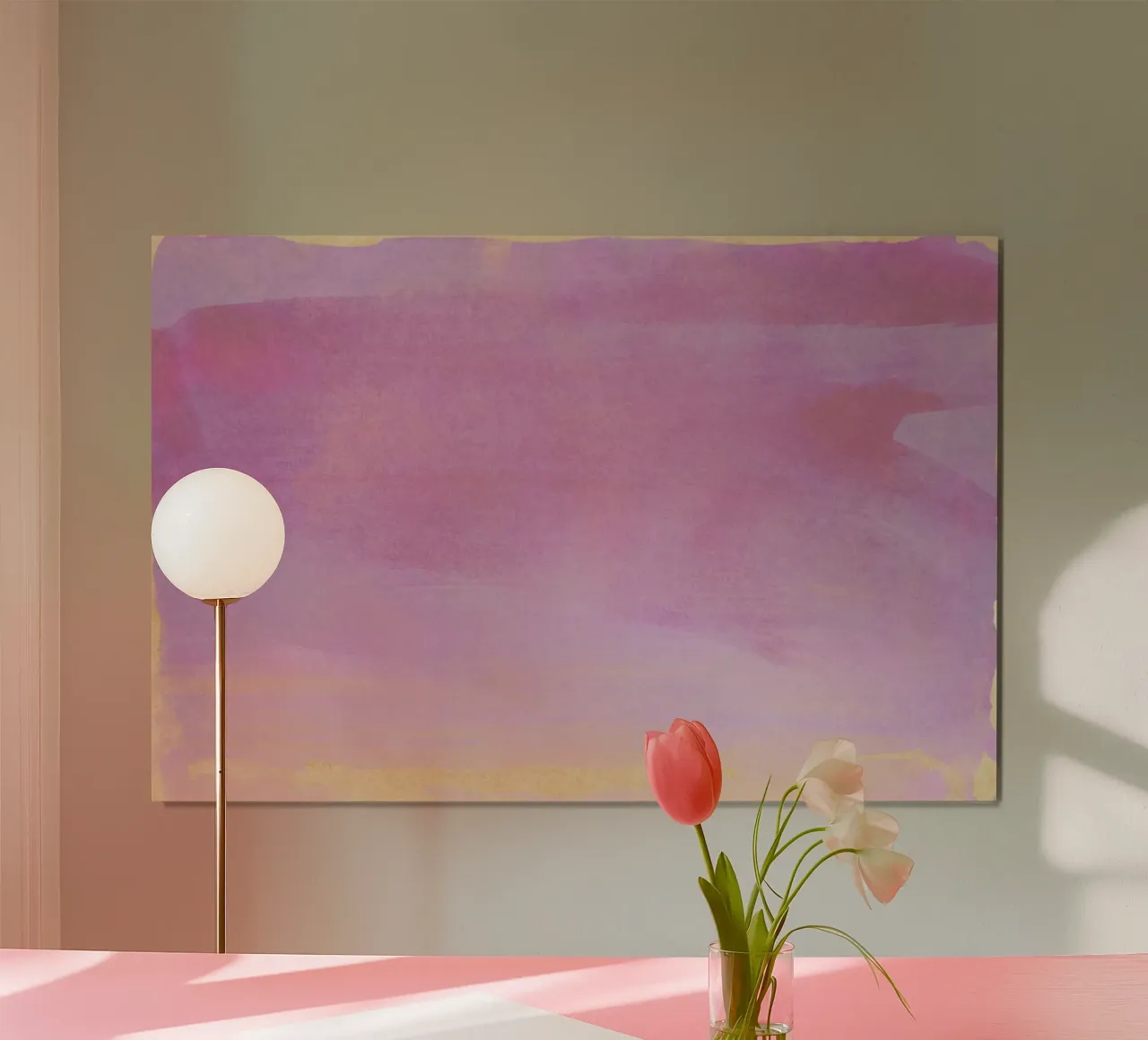 Minimal Abstract Lilac Colorfield 01 hahnemühle by amini54