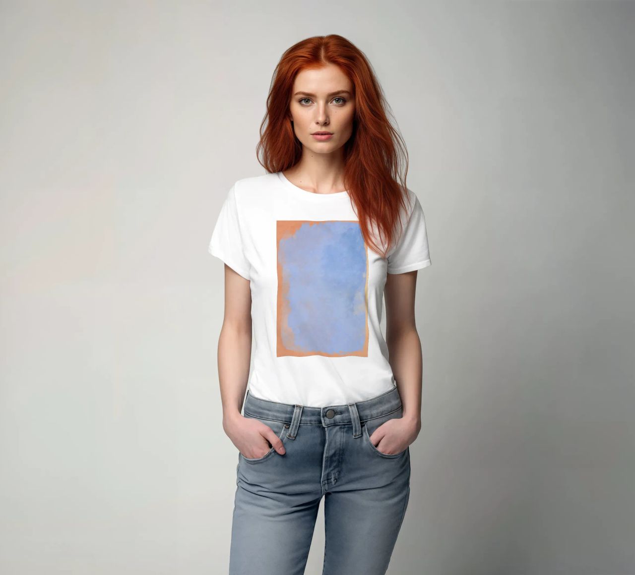 Minimal Abstract Light Blue Colorfield 02 t-shirt da amini54