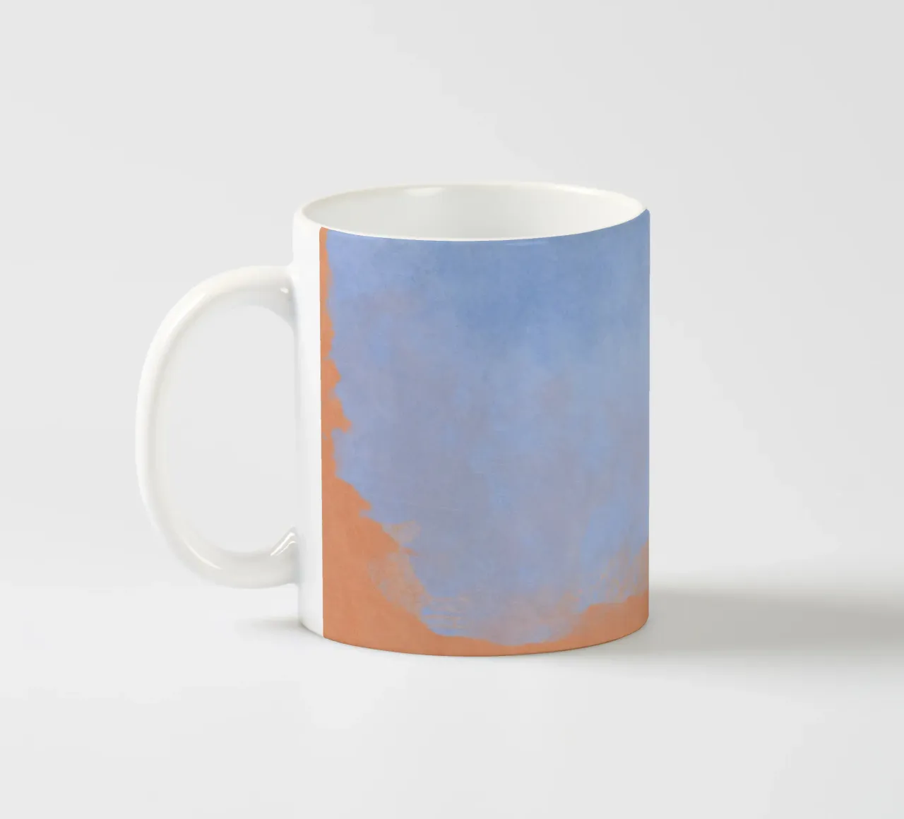 Minimal Abstract Light Blue Colorfield 02 ceramic mug by amini54