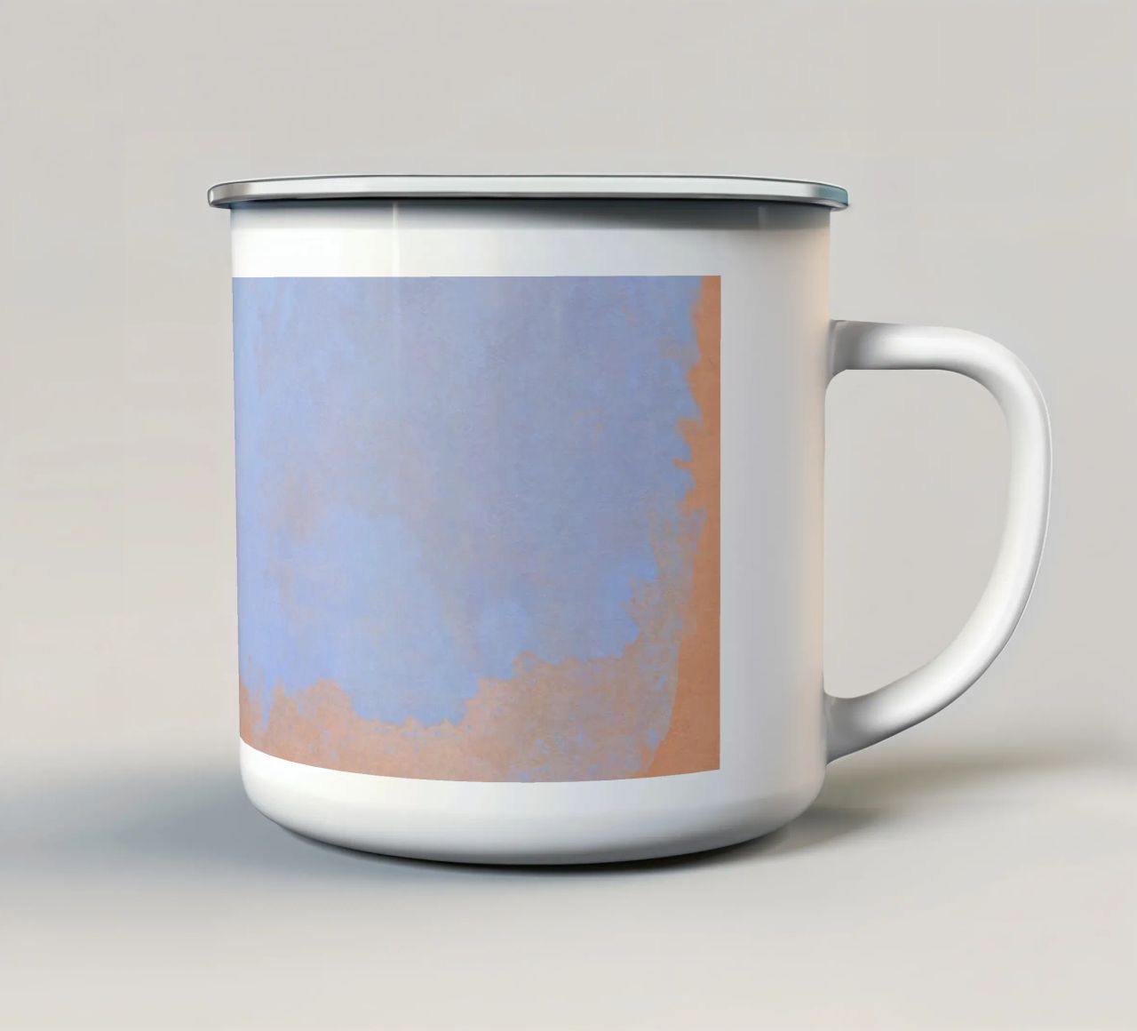 Minimal Abstract Light Blue Colorfield 02 tazza in smalto da amini54
