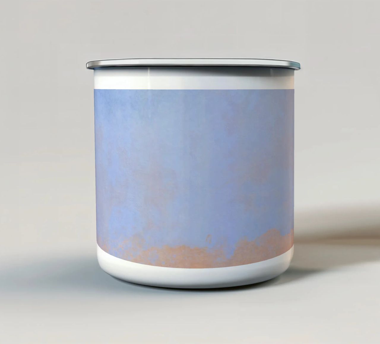 Minimal Abstract Light Blue Colorfield 02 tazza in smalto da amini54