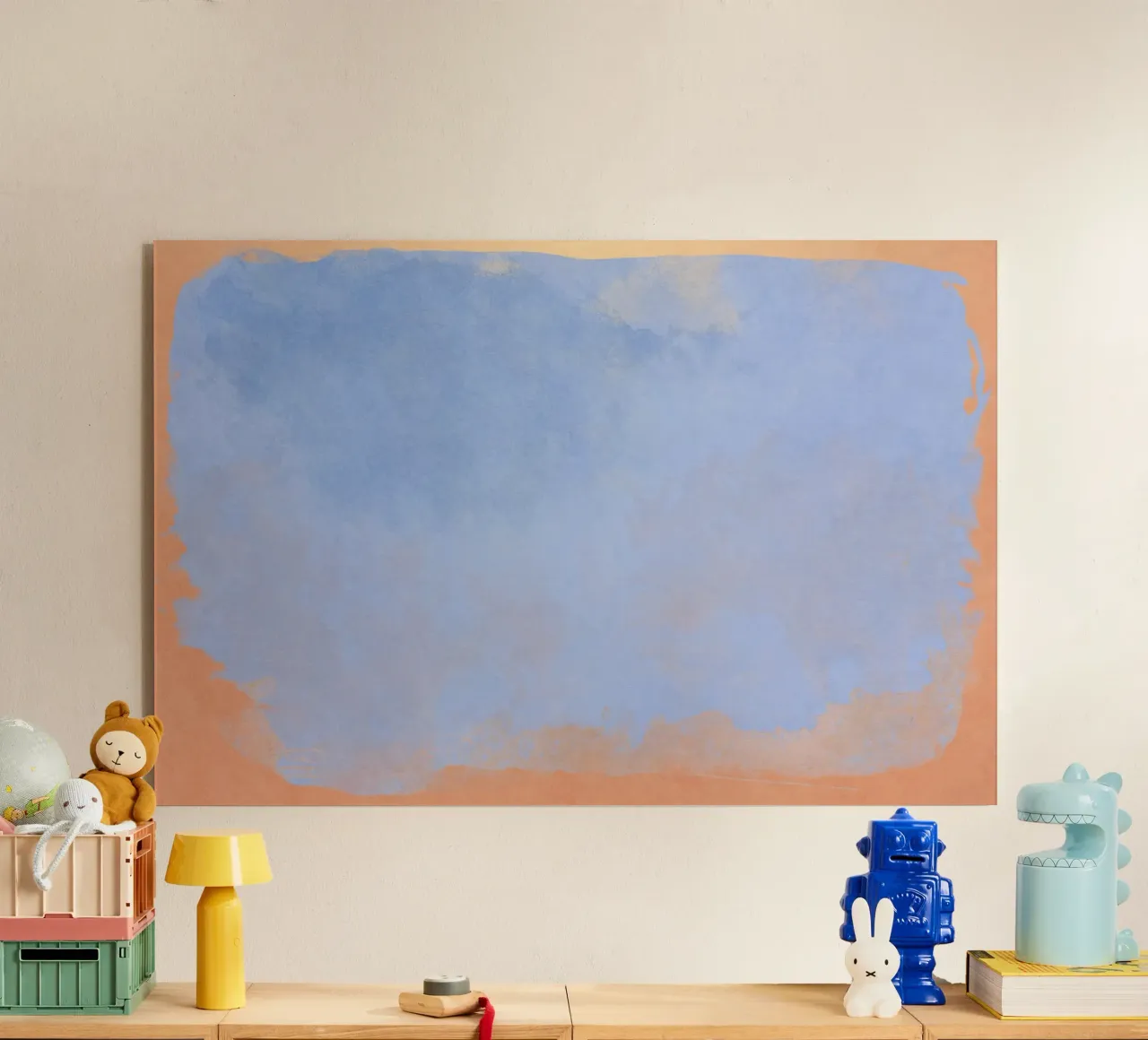 Minimal Abstract Light Blue Colorfield 02 acrylic glass by amini54
