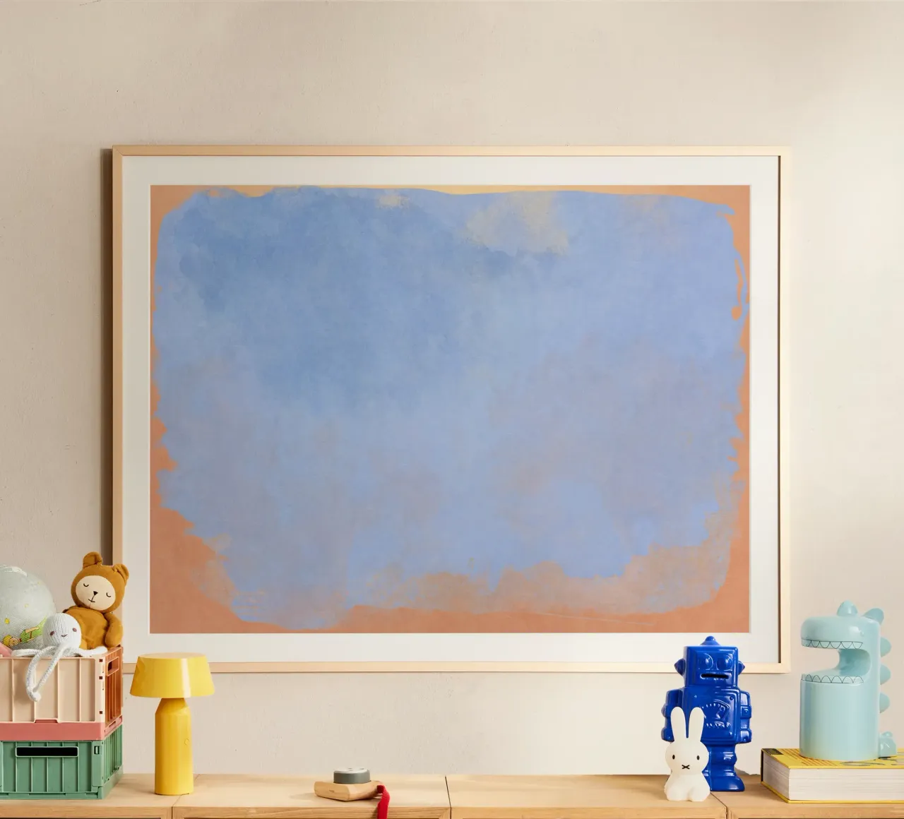 Champ de couleurs minimales abstraites bleu clair 02 poster de amini54