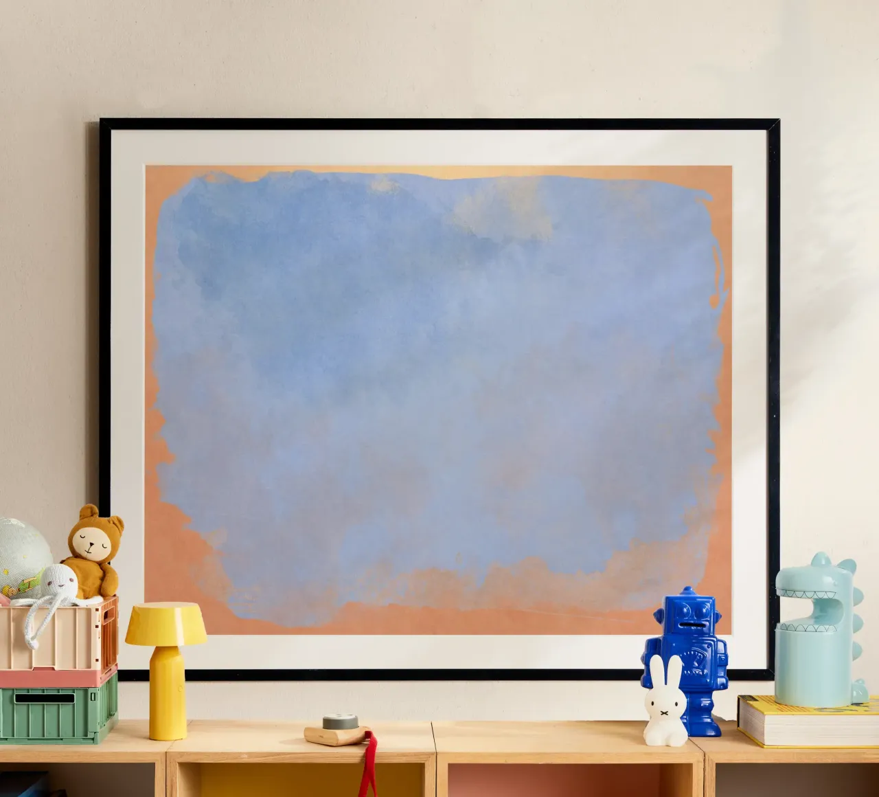 Champ de couleurs minimales abstraites bleu clair 02 poster de amini54