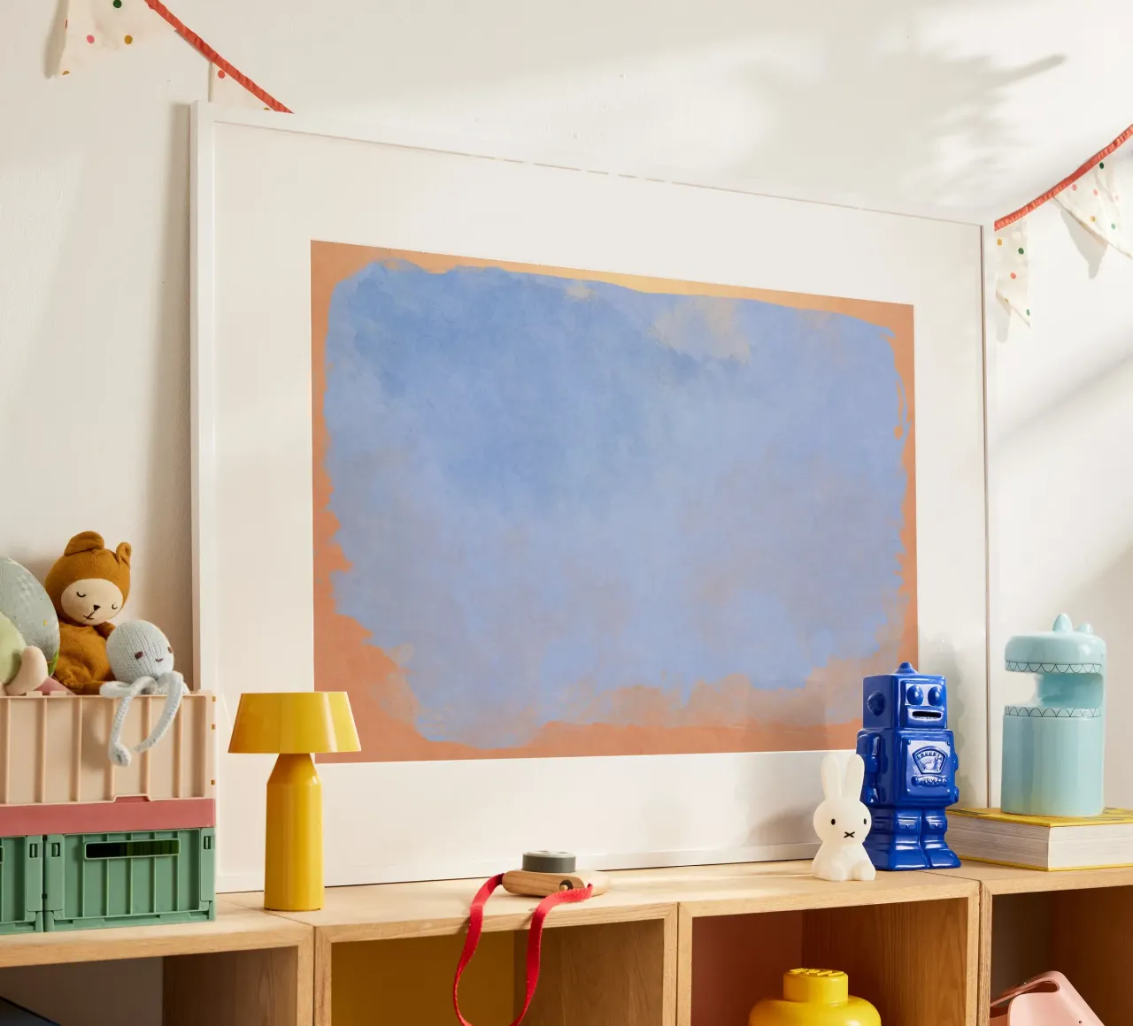 Champ de couleurs minimales abstraites bleu clair 02 poster de amini54