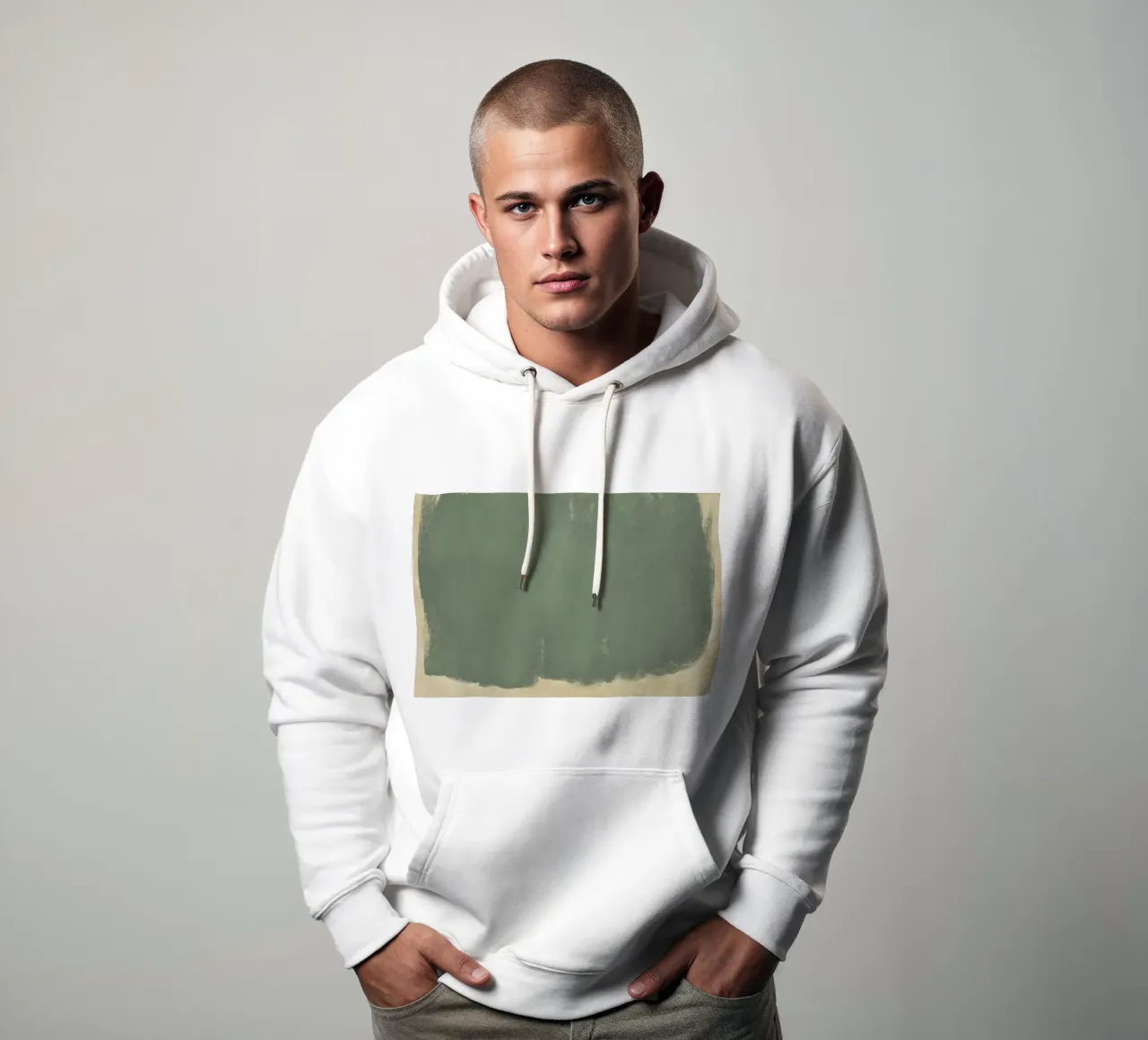 Minimal Abstract Green Colorfield 01 hoodie by amini54