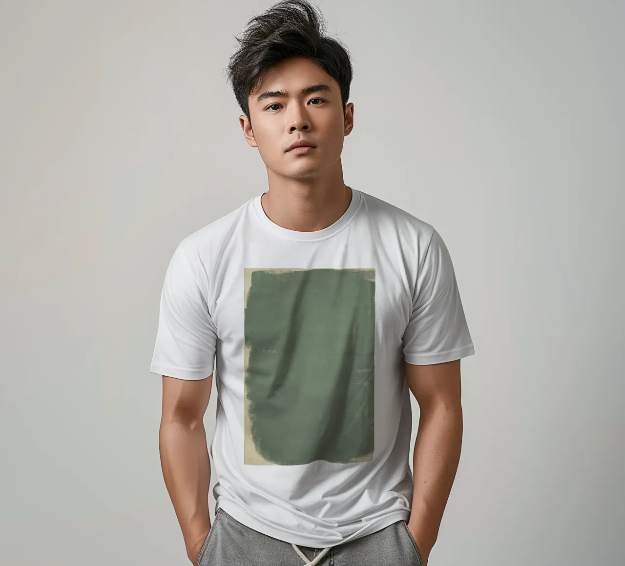 Minimal Abstract Green Colorfield 01 t-shirt da amini54