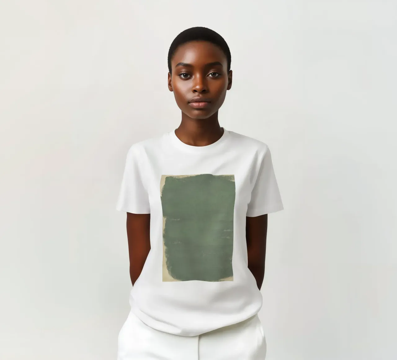 Minimal Abstract Green Colorfield 01 t-shirt da amini54